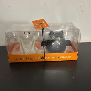 Halloween Ghost and Bat Salt & Pepper Shaker Set